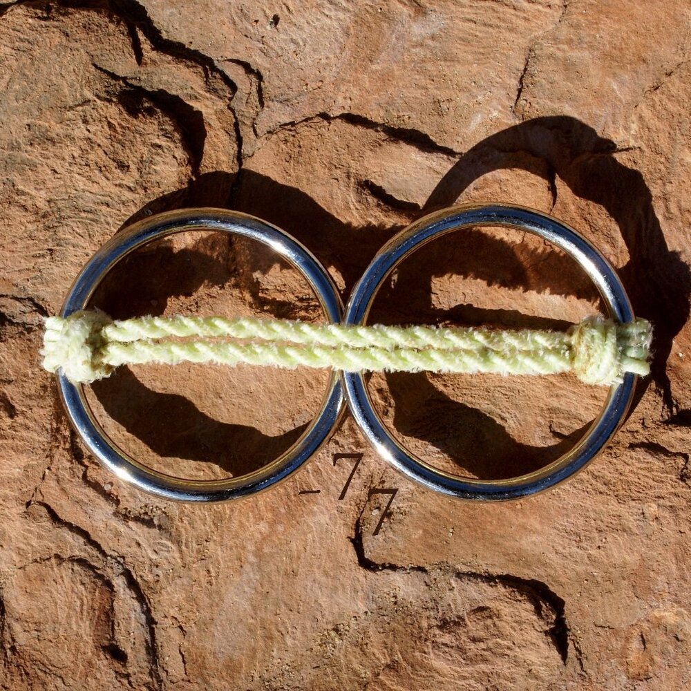 Handmade Nylon Double Lariat Rope Mouth O-Ring Snaffle Bit - Picture 4 of 4